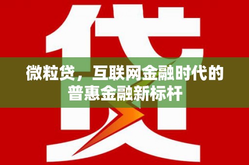 湘东微粒贷，互联网金融时代的普惠金融新标杆