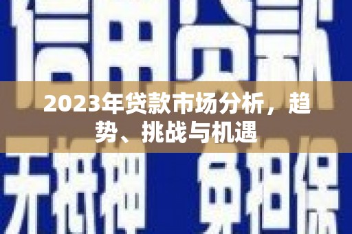 湘东2023年贷款市场分析，趋势、挑战与机遇