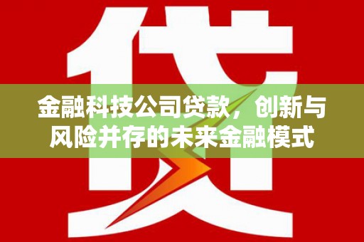 湘东金融科技公司贷款，创新与风险并存的未来金融模式