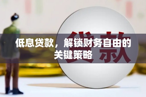 湘东低息贷款，解锁财务自由的关键策略