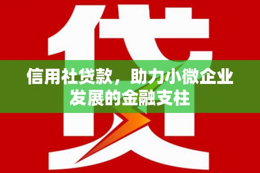 湘东信用社贷款，助力小微企业发展的金融支柱