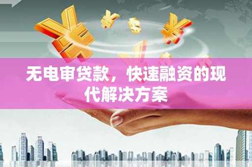 湘东无电审贷款，快速融资的现代解决方案