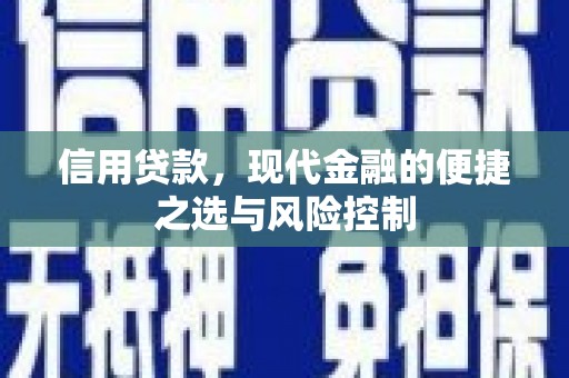 湘东信用贷款，现代金融的便捷之选与风险控制