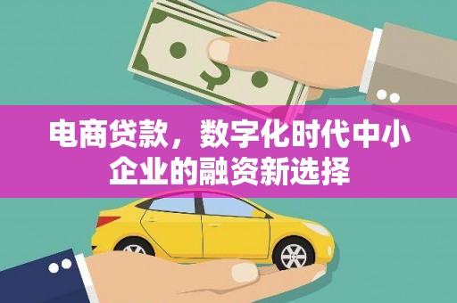 湘东电商贷款，数字化时代中小企业的融资新选择