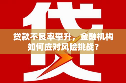 湘东贷款不良率攀升，金融机构如何应对风险挑战？