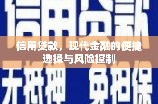 湘东信用贷款，现代金融的便捷选择与风险控制