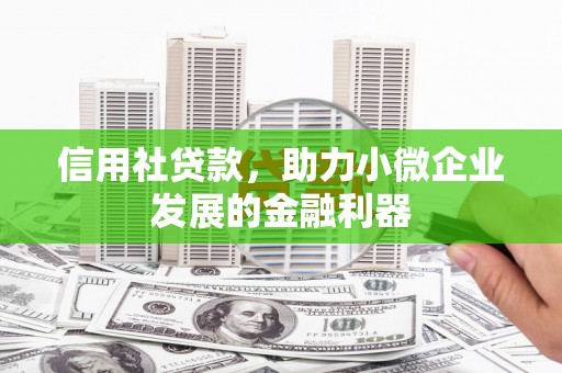 湘东信用社贷款，助力小微企业发展的金融利器