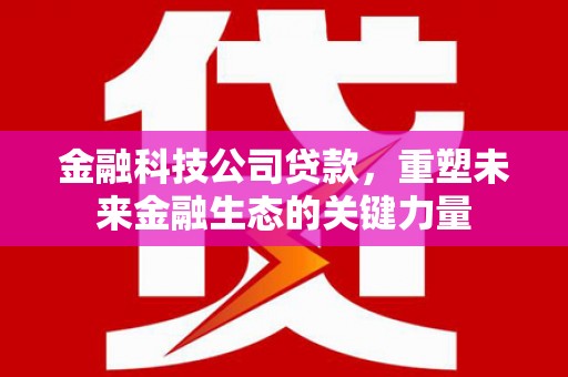 湘东金融科技公司贷款，重塑未来金融生态的关键力量