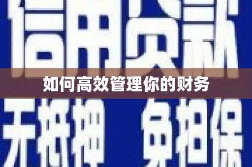 湘东如何高效管理你的财务