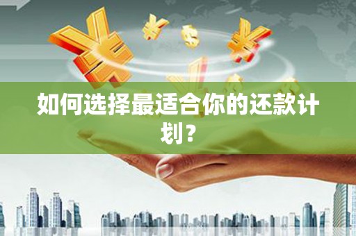 湘东如何选择最适合你的还款计划？
