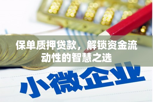 湘东保单质押贷款，解锁资金流动性的智慧之选